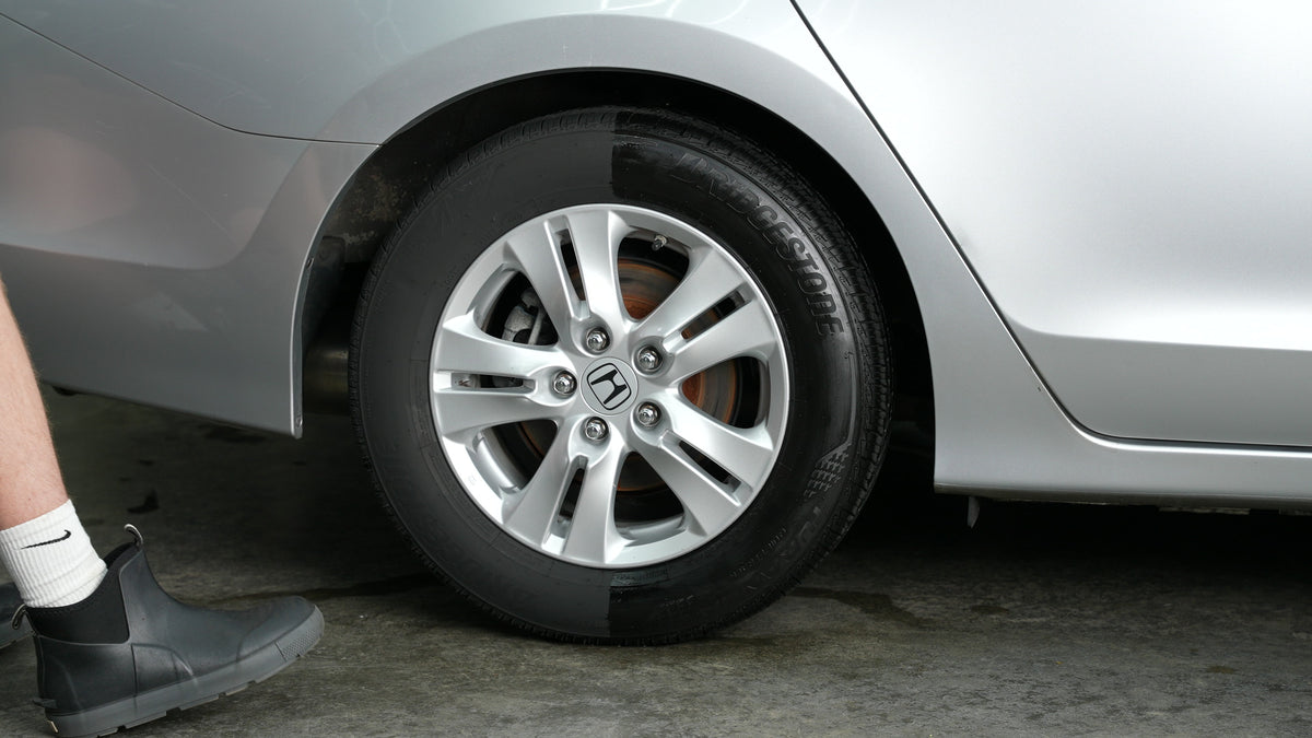 Wet Tire Dressing — after