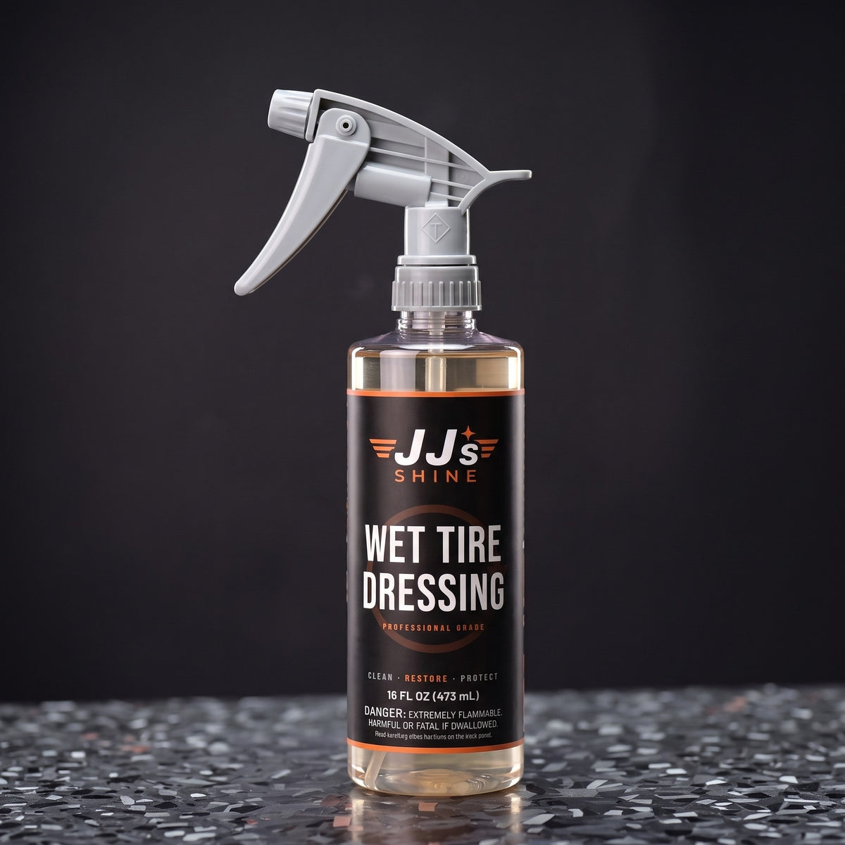 JJ's Wet Tire Dressing, 16 oz bottle