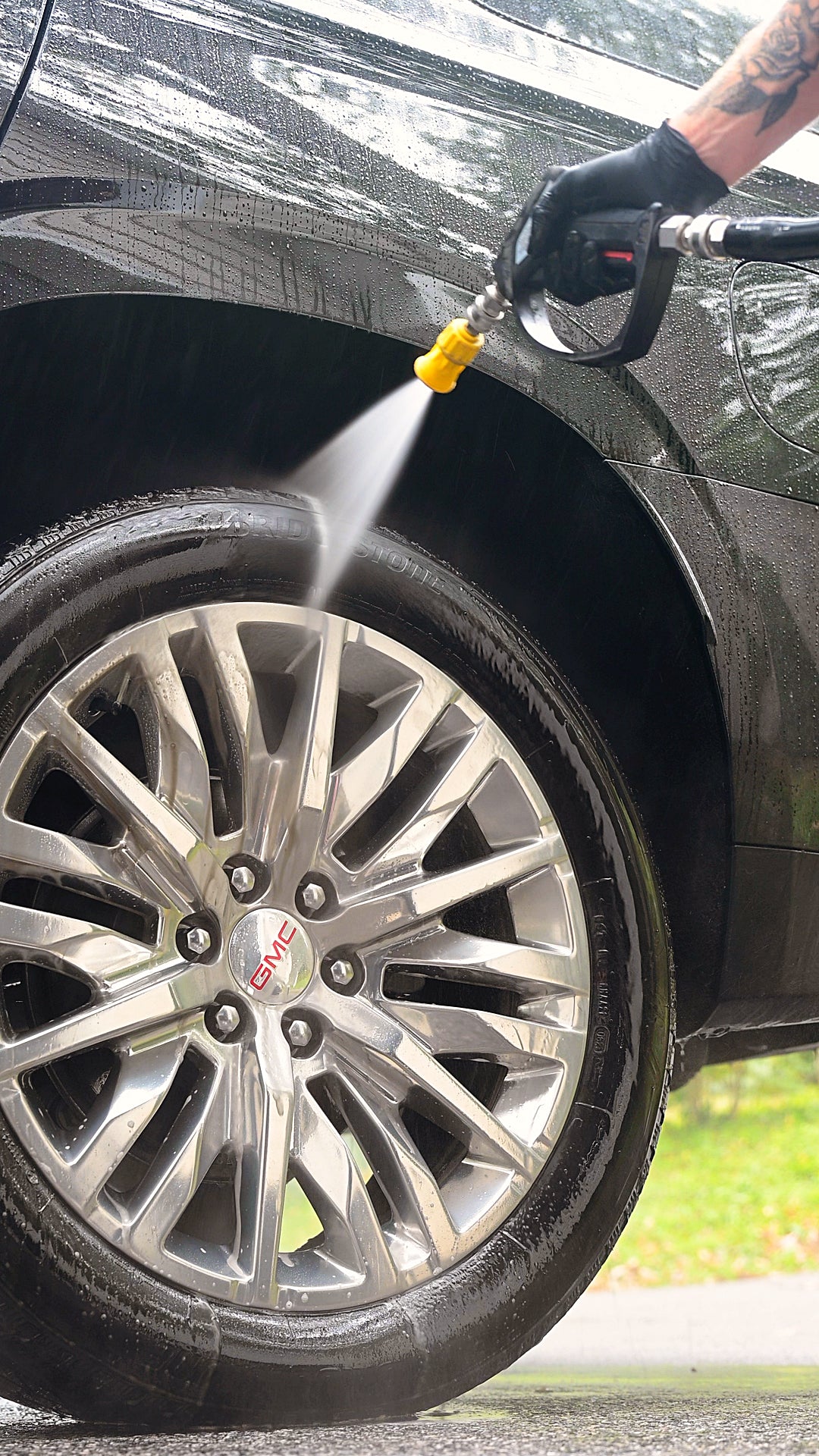 JJ's Tire & Wheel Cleaner in use, photo 2