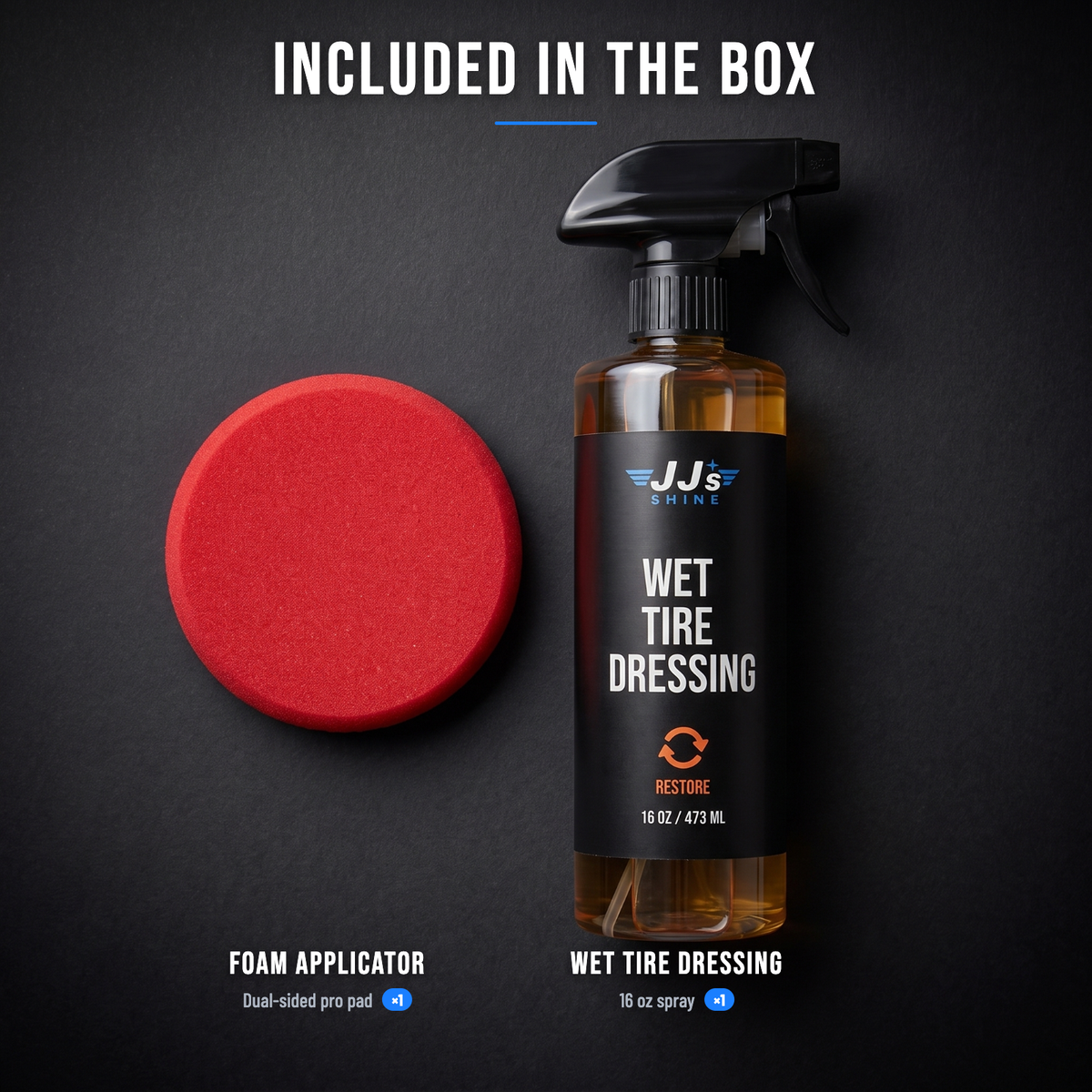Included in the box: pro foam applicator